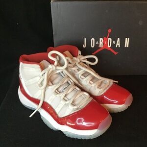 Nike Air Jordan 11. Retro“Cherry” Sneakers. Used only once. Sz 6Y With Box